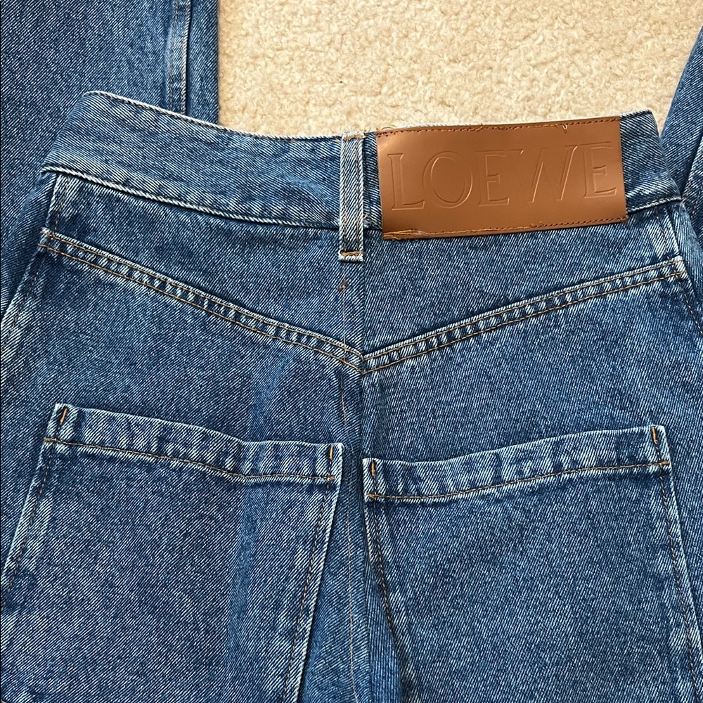 Loewe Blue Wide-Leg Embroidered Jeans - Picture 5 of 8